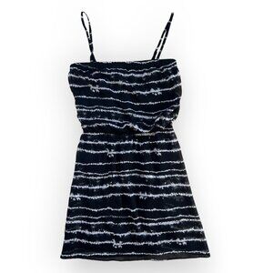 Express Black & White Tie-Dye Strapless Dress – Size S